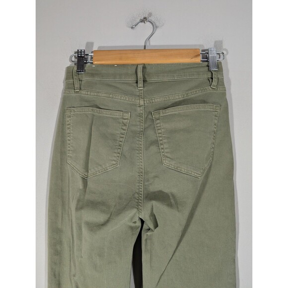 Loft Womens Green High Waist Skinny Crop Pants‎ Sz 24 Lightweight Casual Preppy - Picture 5 of 10